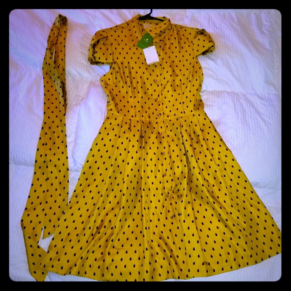 Kate Spade yellow owl dress